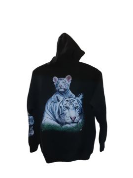 Wei�er Tiger mit Baby Jacke W757 - Bild vergr��ern 