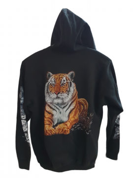 Gelber Tiger mit Mond  - Bild vergrern 